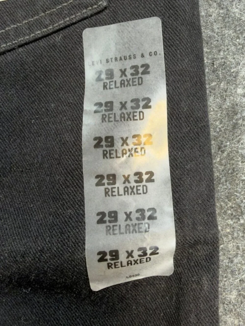 Levis 550 Jeans Mens 29x32 Black Cotton Relaxed Vintage 2003 Made in Canada NOS